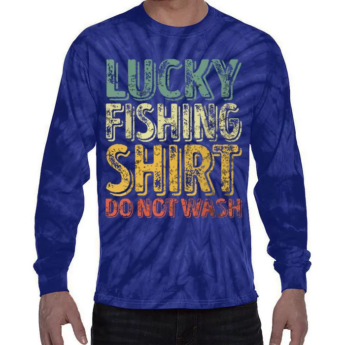 Lucky Fishing Shirts Do Not Wash Vintage Fishing Lover Tie-Dye Long Sleeve Shirt