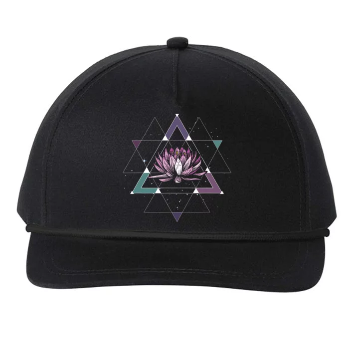 Lotus Flower Sacred Geometry Yoga Meditation Spiritual Zen Snapback Five-Panel Rope Hat