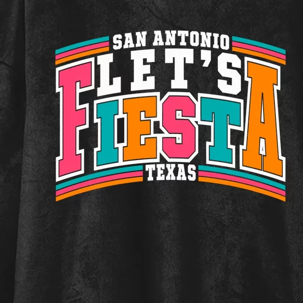 Lets Fiesta San Antonio Texas Mexican Party Hooded Wearable Blanket