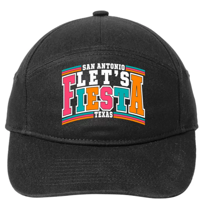 Lets Fiesta San Antonio Texas Mexican Party 7-Panel Snapback Hat