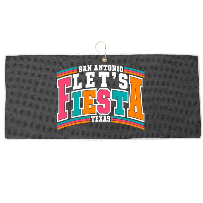 Lets Fiesta San Antonio Texas Mexican Party Large Microfiber Waffle Golf Towel