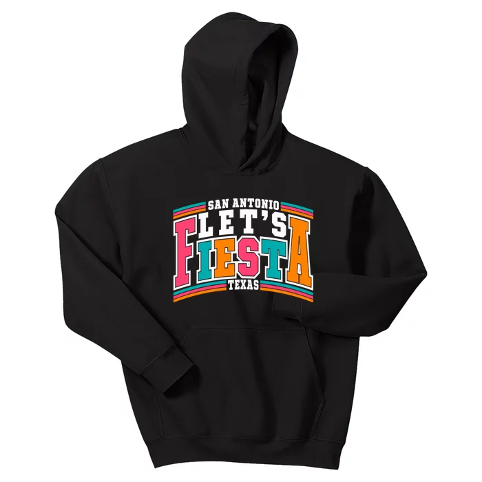 Lets Fiesta San Antonio Texas Mexican Party Kids Hoodie