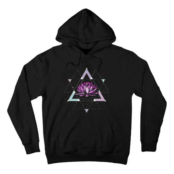 Lotus Flower Sacred Geometry Yoga Meditation Spiritual Zen Tall Hoodie