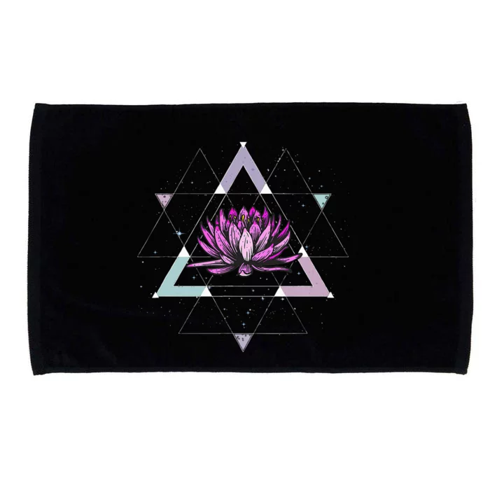 Lotus Flower Sacred Geometry Yoga Meditation Spiritual Zen Microfiber Hand Towel