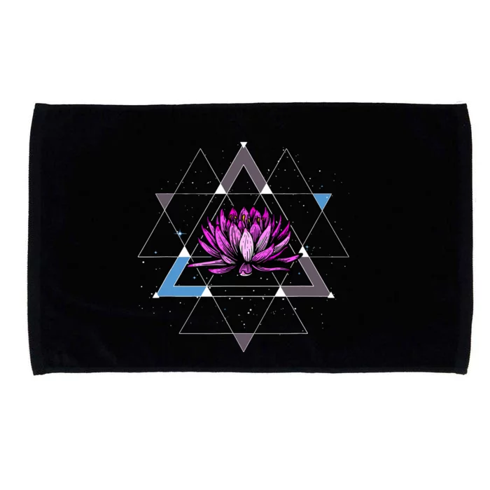 Lotus Flower Sacred Geometry Yoga Meditation Spiritual Zen Microfiber Hand Towel