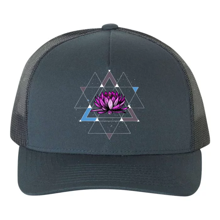 Lotus Flower Sacred Geometry Yoga Meditation Spiritual Zen Yupoong Adult 5-Panel Trucker Hat