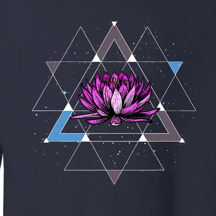 Lotus Flower Sacred Geometry Yoga Meditation Spiritual Zen Toddler Sweatshirt