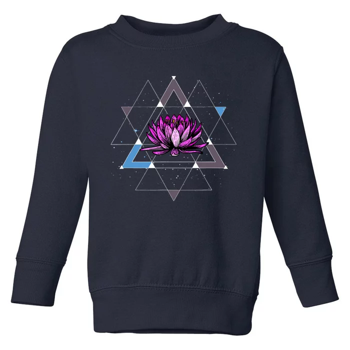 Lotus Flower Sacred Geometry Yoga Meditation Spiritual Zen Toddler Sweatshirt