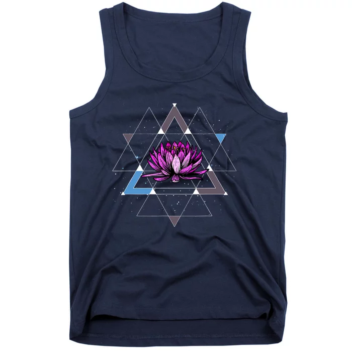 Lotus Flower Sacred Geometry Yoga Meditation Spiritual Zen Tank Top