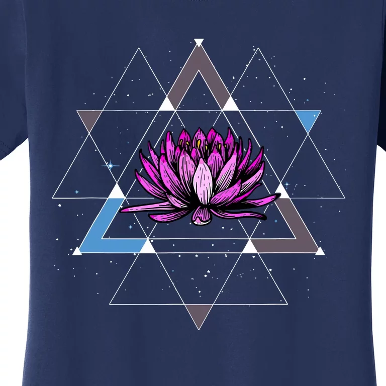 Lotus Flower Sacred Geometry Yoga Meditation Spiritual Zen Women's T-Shirt