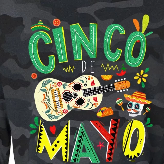 Lets Fiesta Squad 5 De Mayo Mexican Fiesta Cropped Pullover Crew