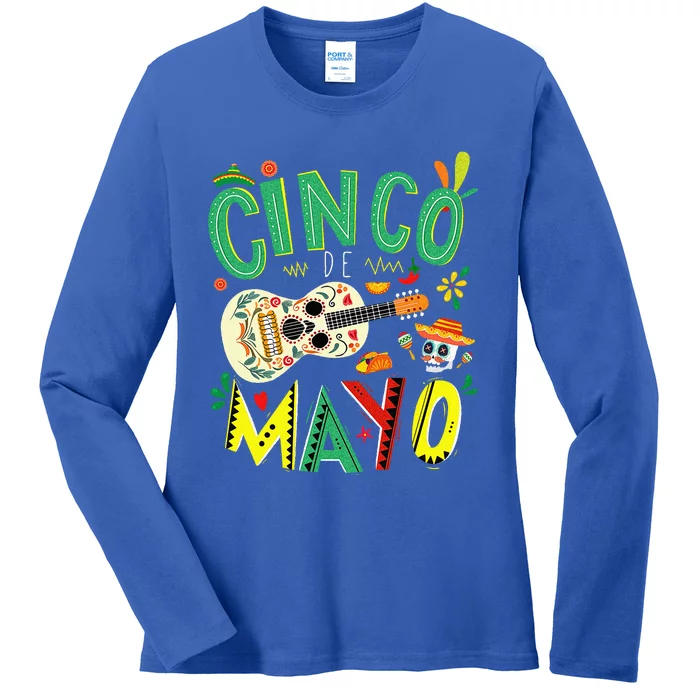 Lets Fiesta Squad 5 De Mayo Mexican Fiesta Ladies Long Sleeve Shirt