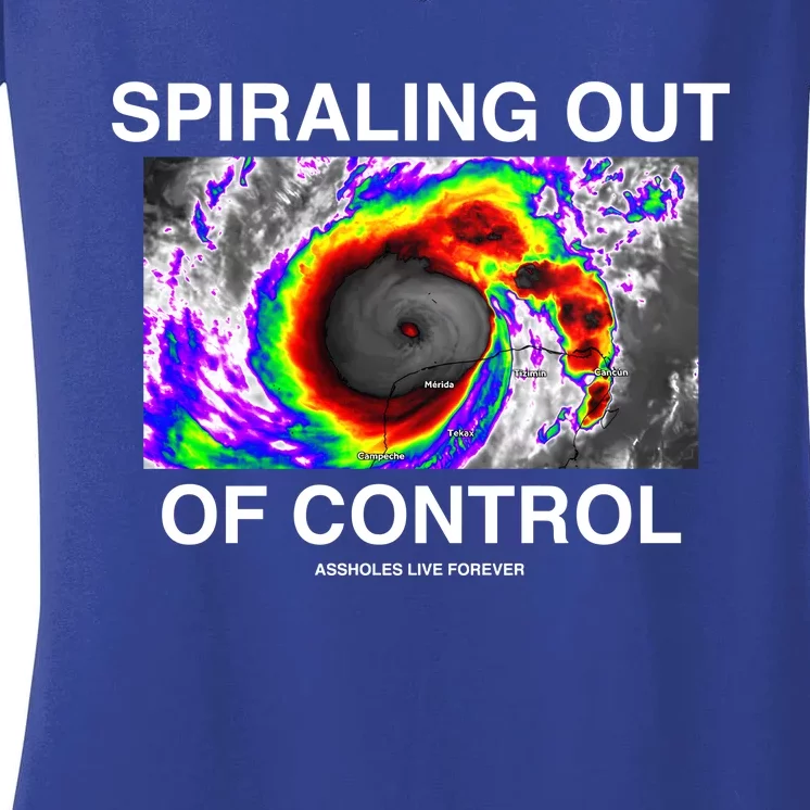 Linda Finegold Store Spiraling Out Of Control Women's V-Neck T-Shirt