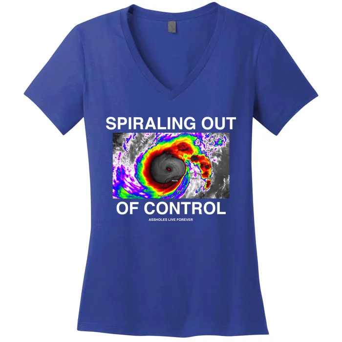 Linda Finegold Store Spiraling Out Of Control Women's V-Neck T-Shirt