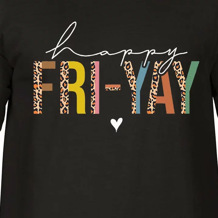 Leopard Friyay! Teachers Weekend Day of the Week Teachers Comfort Colors T-Shirt