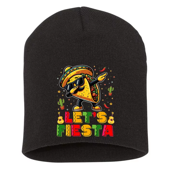 LetS Fiesta Taco Cinco De Mayo Mexican Party Short Acrylic Beanie