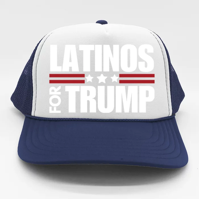 Latinos For Trump 2024 Patriot Conservative Republican Gift Trucker Hat