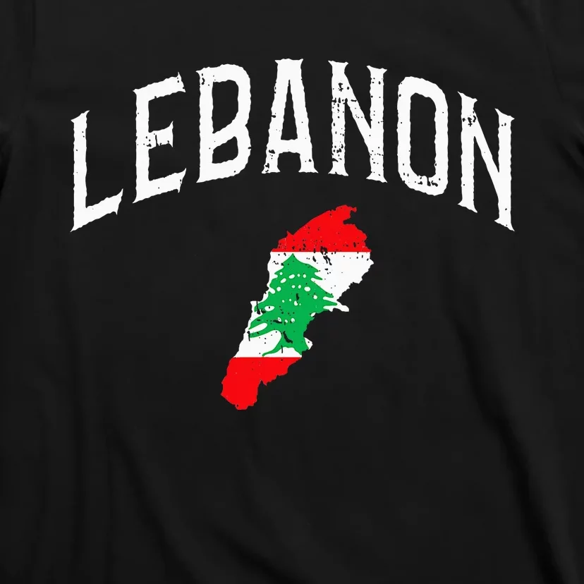 Lebanon Flag Throwback Sport Souvenir T-Shirt