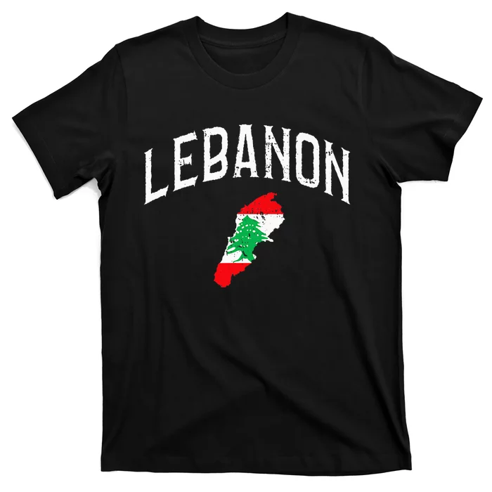 Lebanon Flag Throwback Sport Souvenir T-Shirt