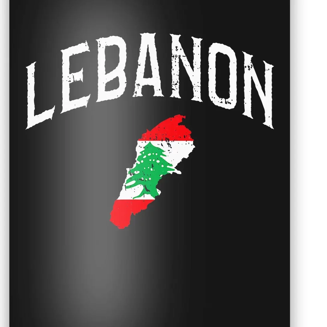 Lebanon Flag Throwback Sport Souvenir Poster