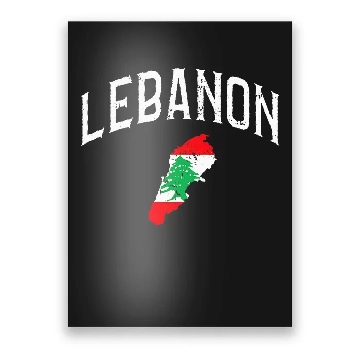 Lebanon Flag Throwback Sport Souvenir Poster