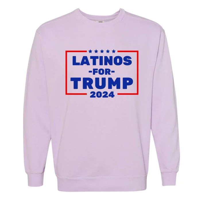 Latinos For Trump 2024 Usa Proud Latino Garment-Dyed Sweatshirt