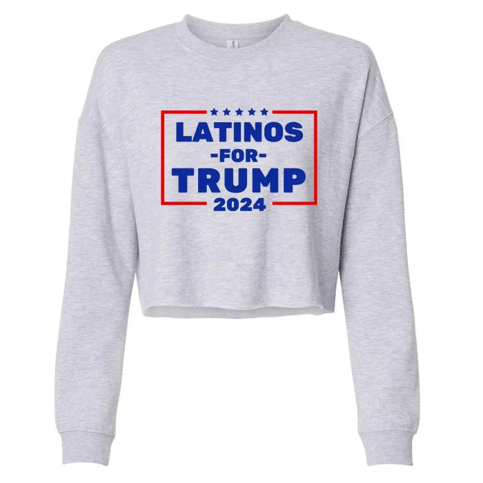 Latinos For Trump 2024 Usa Proud Latino Cropped Pullover Crew