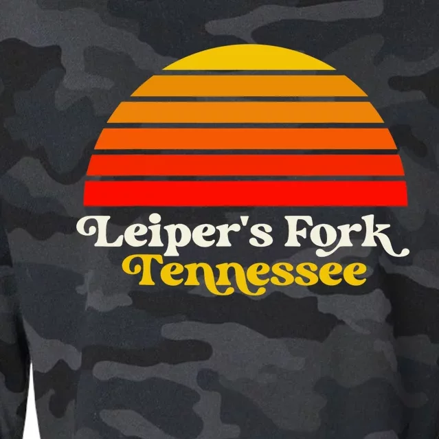 Leiper's Fork Tennessee Retro Sunset Nashville Cropped Pullover Crew