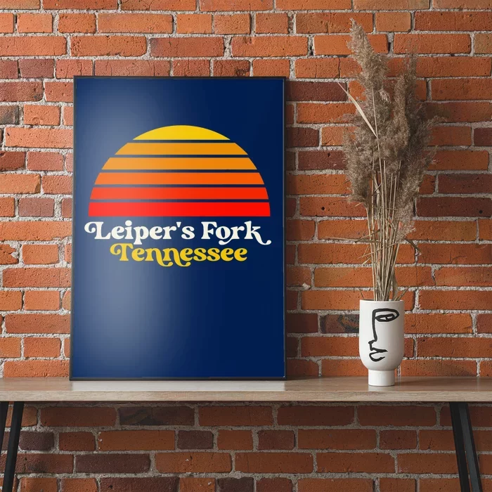 Leiper's Fork Tennessee Retro Sunset Nashville Poster