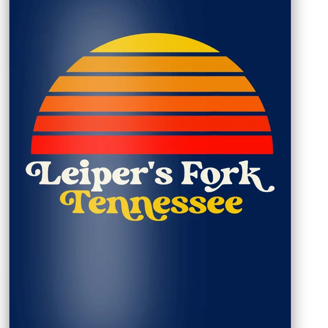 Leiper's Fork Tennessee Retro Sunset Nashville Poster