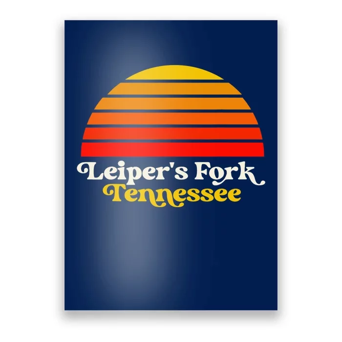 Leiper's Fork Tennessee Retro Sunset Nashville Poster