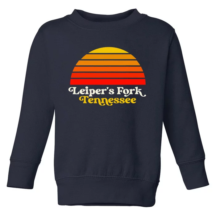 Leiper's Fork Tennessee Retro Sunset Nashville Toddler Sweatshirt