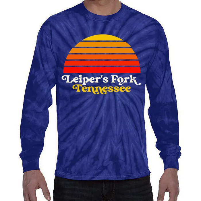 Leiper's Fork Tennessee Retro Sunset Nashville Tie-Dye Long Sleeve Shirt