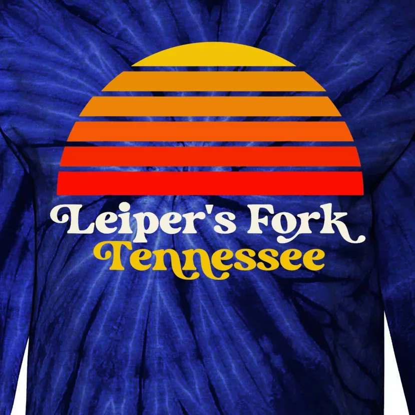 Leiper's Fork Tennessee Retro Sunset Nashville Tie-Dye Long Sleeve Shirt