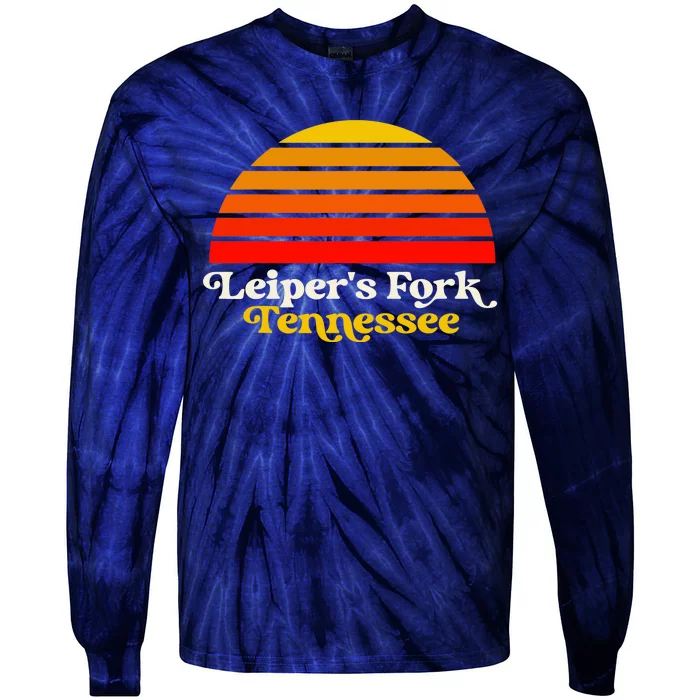 Leiper's Fork Tennessee Retro Sunset Nashville Tie-Dye Long Sleeve Shirt