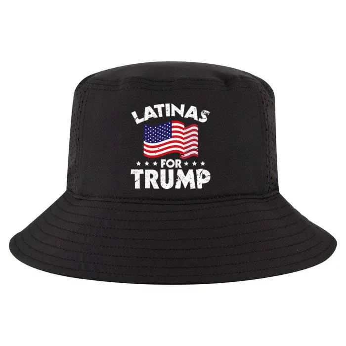 Latinas For Trump 2020 Reelect Donald Trump 45 Cool Comfort Performance Bucket Hat