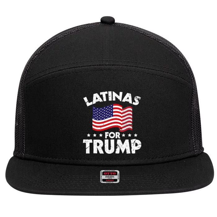 Latinas For Trump 2020 Reelect Donald Trump 45 7 Panel Mesh Trucker Snapback Hat