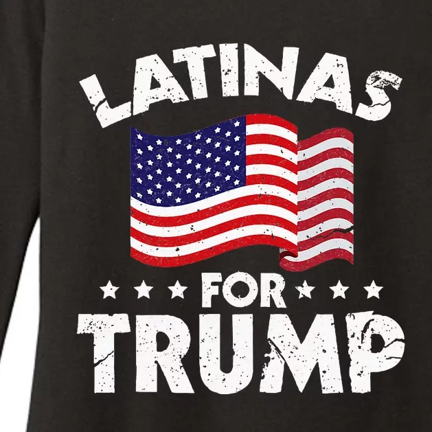 Latinas For Trump 2020 Reelect Donald Trump 45 Womens CVC Long Sleeve Shirt