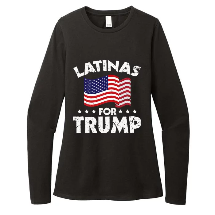 Latinas For Trump 2020 Reelect Donald Trump 45 Womens CVC Long Sleeve Shirt