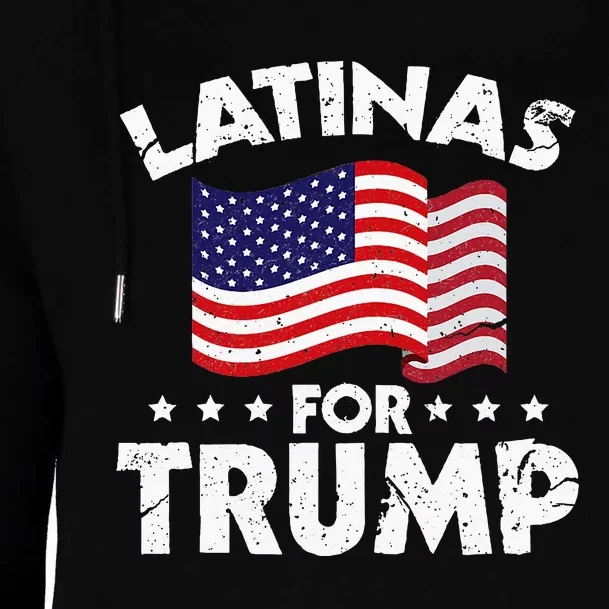 Latinas For Trump 2020 Reelect Donald Trump 45 Womens Funnel Neck Pullover Hood