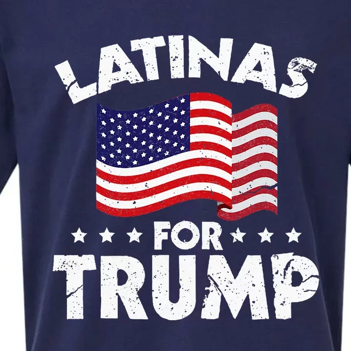 Latinas For Trump 2020 Reelect Donald Trump 45 Sueded Cloud Jersey T-Shirt