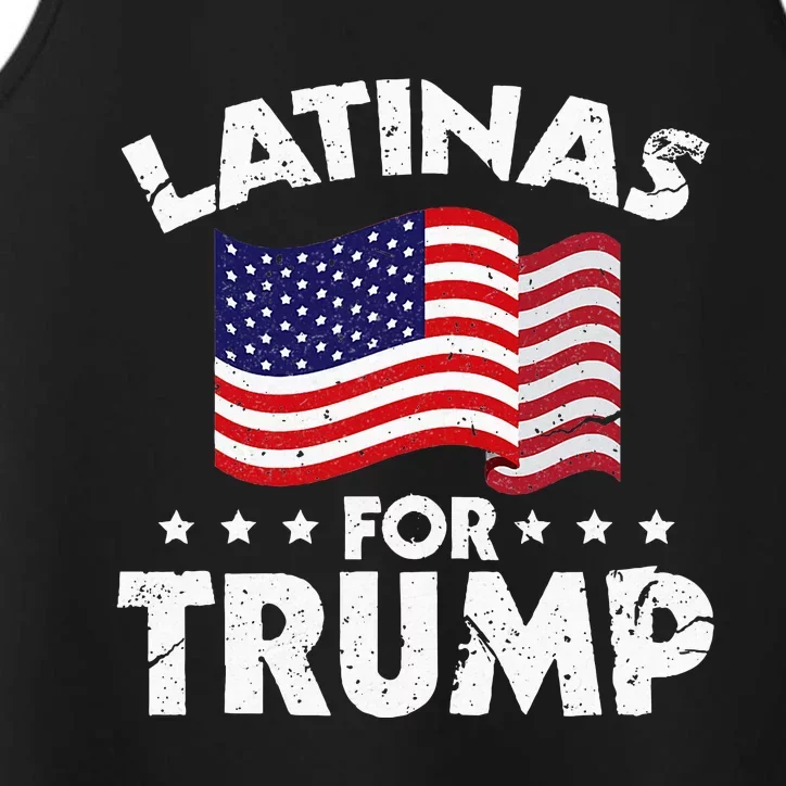 Latinas For Trump 2020 Reelect Donald Trump 45 Performance Tank