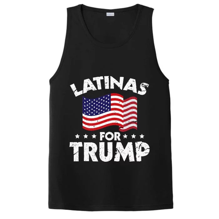 Latinas For Trump 2020 Reelect Donald Trump 45 Performance Tank