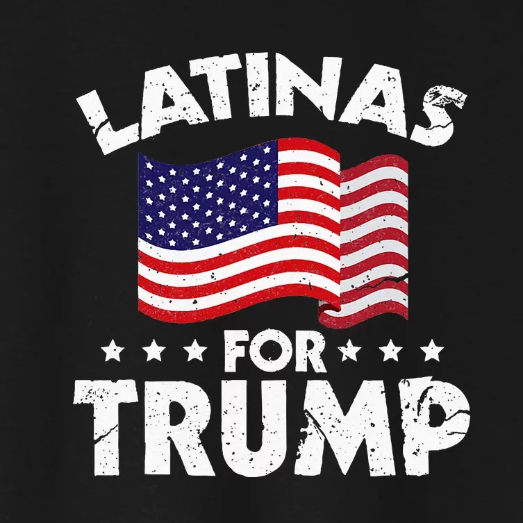 Latinas For Trump 2020 Reelect Donald Trump 45 Women's Crop Top Tee