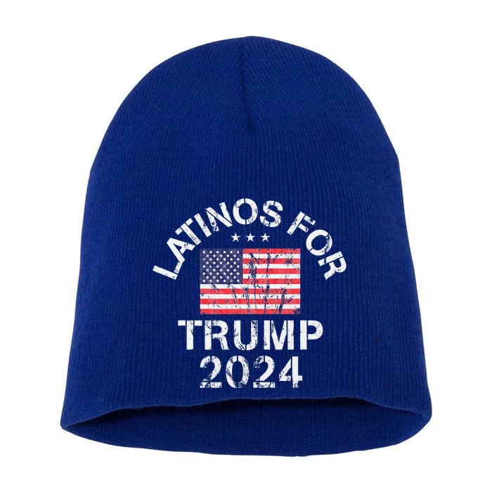 Latinos For Trump 2024 Short Acrylic Beanie