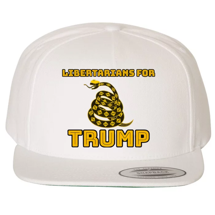 Libertarians For Trump Gadsden Wool Snapback Cap