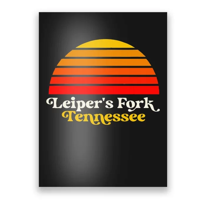 LeiperS Fork Tennessee Retro Sunset Nashville Poster