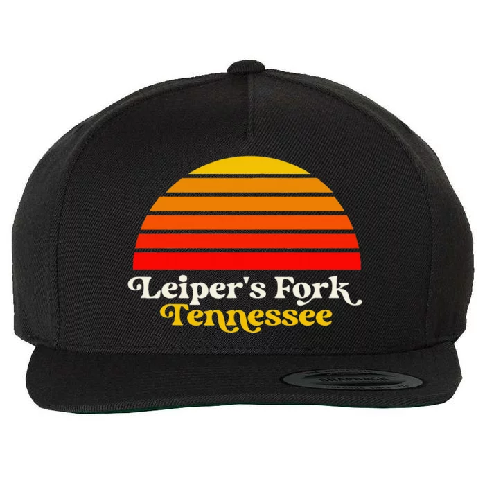 LeiperS Fork Tennessee Retro Sunset Nashville Wool Snapback Cap