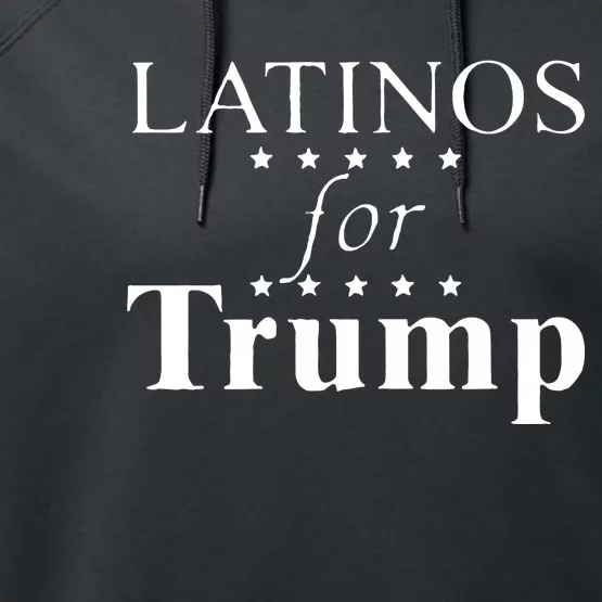 Latinos For Trump Red Performance Fleece Hoodie