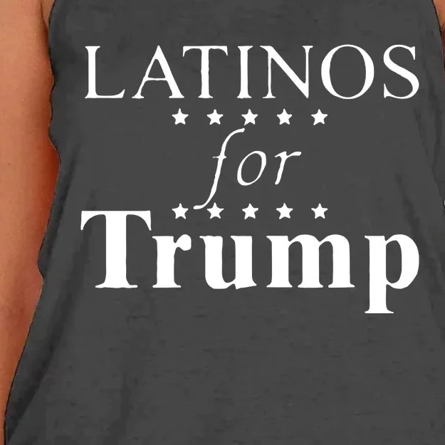 Latinos For Trump Red Women's Knotted Racerback Tank